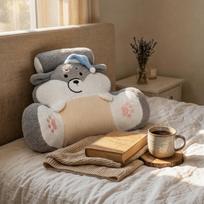 Dopamine Cute Animal Lumbar Support Seat & Back Cushion for Tatami, Chair, & Dorm Use