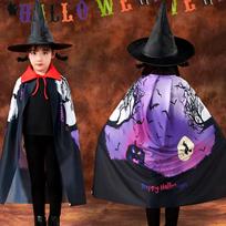 Mystical Halloween Cloak Fantasy Magician Cloak Show Costume Cosplay Costume Set  Carnival Party violetinė