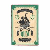 Rum Vintage Metal Tin Signs Beer Wall Stickers Bar Grill Pub Cafe Home Decor Whisky Art Painting Decorative Plates 20x30cm（7.8x11.8inch）