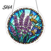 Window Decoration Puzzle Acrylic Suncatcher, Colorful Hanging, 7.48 Inch Sun Catcher Pendant Ornament, Ideal for Gifting And Home Decor Artistic Light F