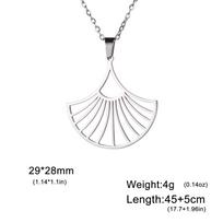 Cazador Ginkgo Biloba Pendant Necklace for Women Stainless Steel Aesthetic Filigree Choker Necklace Birthday Gift Jewelry 2026