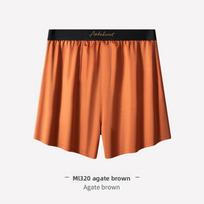 Men's Spring Summer New Light Luxury Ice Silk Glossy Fabric Loose 10A Antibacterial Underpants L