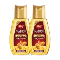 Dabur Almond Hair Oil 580ml (290ml x 2) | Non-Sticky Formula | Protects From Hair Damage | Soft Shiny Strong Hair With Vitamin E & Protein