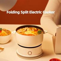 Mini Portable Electric Cooker 1.2L Multi-Function All-In-One Can Cook Dishes Cooking Travel Pot Office Mini Rice Non-Stick Pan