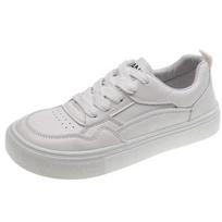 Fashion Little White Shoes Women Sneakers 2024 New Breathable Genuine Leather Women's Shoes Casual Sports Board Shoes Sneaker  Adult 35 smėlis