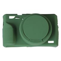 Silicone Camera Sleeve for G7X Mark III Digital Camera Protective Body Skin with Lens Protections žalia
