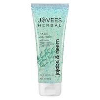 Jovees Herbal Jojoba & Neem Face Scrub | With Neem & Wheatgerm Extract | For Oily to Sensitive Skin | Gently Removes Dead Skin | Reduces Signs Of P