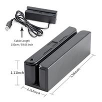 Effon MSR100 Mini USB External Magnetic Strip Card Reader with 3 Tracks Support for POS & VIP Access Control juoda