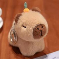Capybara Cute Plush Toy Backpack Hanging Decorations, Small Dog, Capybara, Cat, Doll, Girls' Small Gift, Bag Hanging Decorations As showing