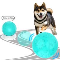 Luxury Smart Automatic Rolling Ball Dog Chew Toy Eco-Friendly Waterproof Interactive Sound Recording Modern Cartoon Rechargeable
