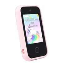 Kids Smart Phone Camera Toy Phone 40+ Games Touch Screen Learning Toy For 3-12 Year Old Boys Girls MP3 Player Birthday Gifts rožinė