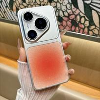 Premium Gradient Glitter TPU Phone Case Pura 90 Mate 80 Pro P70 Shockproof Protective Cover Huawei Mate 80 / Mate 80 Pro oranžinė