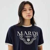 [mardimercredi] Actif Classique Ringer T-Shirt_Navy Ivory F
