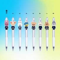 8pc Kpop Stray Kids SKZOO Gel Pen Cute Cartoon Anime Retractable Neutral Ink Pens Smooth Writing Stationery for SKZ STAY Fans School Office Supplies 8pcs