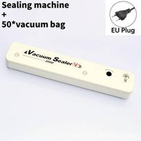 Vacuum Sealer Machine With Abs Shell For Food Preservation Home Use White EU