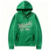 Wildchild Hoodies  Alex Warren Fashion Casual Printed Sweatshirts Unisex Long Sleeve Pullovers Loose Casual Harajuku Streetwear XS tamsiai žalia spalva