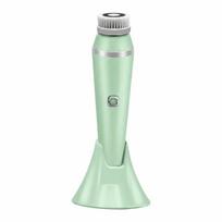 Silicone Face Cleansing Device 4 Replaceable Brush Heads Face Scrubber  Skin Care žalia