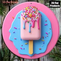 D Flat pc Vintage Aluminum Ice Cream Themed Wall Hanging Decorative Signage x Inch Round Metal Decor for Bar Kitchen Cof 20x20cm(8x8inch)