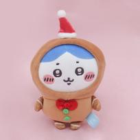 Chiikawa Christmas Gingerbread Small Plush Bag Charm With Soft Short For Kids chaki