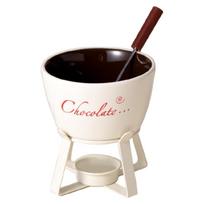 Fondue Pots Set for Chocolate,Cheese,Candy Mini Ceramic Fondue Pots with Fork Birthday Gift Ceramic Butter Warmers Set balta