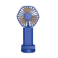 Portable Handheld Fan 3 Speed USB Rechargeable Quiet Cooling for Outdoor Camping Blue