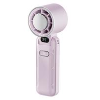(Purple) RD21 USB Handheld Fan Rechargeable Turbo Folding Mini Fan Portable Desktop Cooling Fan balta