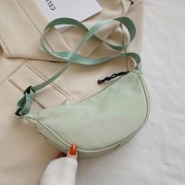 Solid Nylon Handbag Crossbody Bag Women Messenger Bags Korean Dumpling Bags Single Shoulder Bags žalia