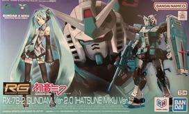 BANDAI SPIRITS RG Mobile Suit Gundam Gundam Miku Scale Plastic Model Kit RX-78-2 Ver.2.0 [Hatsune Ver.] 1/144 Pre-Colored