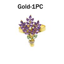 Lavender Zinc Alloy Napkin Rings Set  Light Hollow Holders for Hotel Dining Elegant Tableware Decoration for Special Events