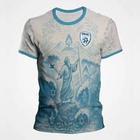 Madingi Izraelio Vėliavos Futbolo Marškinėliai Vyrams Vasaros Trendas Trumpomis Rankovėmis 3D Spausdinti Marškinėliai Šaunūs Streetwear Sportiniai Vaikų Marškinėliai Viršutiniai S balta