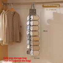 Storage Hanging Bag Organizer With Multiple Pockets For Dorm Room And Home Use Gray 16 Grid