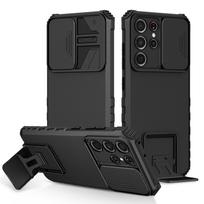 Fashion Kickstand Bag Case for Samsung Galaxy A55 A35 5G A15 A54 A14 A34 A05S A53 S23 FE S24 Ultra S22 S21 Plus Hard Covers for Galaxy A55 5G black