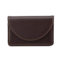 Portable Leather Business Name Card Holder Case Wallet Credit Card Holder Case (Coffee)