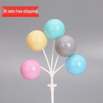 Multicolor Macaron Balloons Cake Toppers - Polymer Clay Foam for Kids' Birthday Decorations