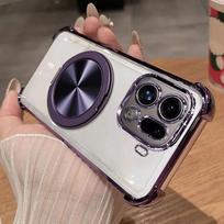 For OPPO Find X9 Pro Case New Four-corner Anti-drop Rotating Bracket Ultra-thin Cover for OPPO FindX9 Shockproof Bumper Funda Oppo Find X9 Pro violetinė