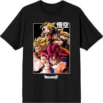 Dragon Ball Goku Super Saiyan Character Men's Black T-Shirt S juoda