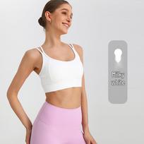 High-Impact Cross-Back Sports Bra: Shockproof, Anti-Sag, Beautiful Back Design for Yoga & Fitness XXL