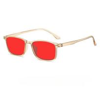 Unisex Vintage Anti Blue Light Glasses Women Men Trendy Better Sleep Gaming Red Yellow Lens Eyewear Square Night Vision Glasses