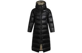 Nike pūkinės striukės moteriškos juodos su gobtuvu storesnės kitos CU5821-010 XS black