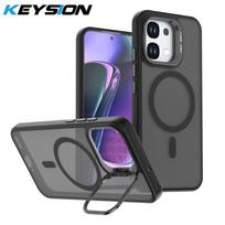 KEYSION Lens Stand Magnetic Phone Case for MagSafe for OPPO A6 Pro 5G Matte Translucent Shockproof Back Cover for OPPO A6 Pro for OPPO A6 Pro juoda