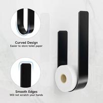 Wall Hanging Toilet Paper Holder Food Grade Metal Holder with Storage Rack for Kitchen Bathroom Tissue Roll juoda