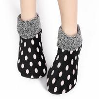 Polka Dot Thigh-high Socks One Size juoda