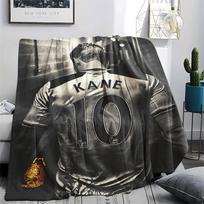 Harry Kane Printed Flannel Blanket, soft throw for bedroom sofa, washable,soccer fan merchandise, great gift. 80cm x 120cm