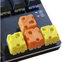 4pcs Universal Cheese Artisan Keycap Creative Design Mechanical Keyboard Keycaps  For Keyboard