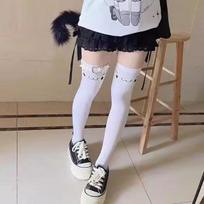 Lolita Kawaii Knee High Socks Thigh High Women Stockings Y2K Suspender Cartoon Women Stockings JK Over Knee Socks Thigh High Sox 39