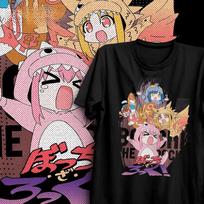 2026 Summer Bocchi Rock Dinosaur Kigurumi Combo Anime Print Black Unisex Oversized Y2K Streetwear Pure Cotton T-shirt 4XL