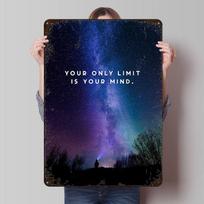 Kosmoso citatos skardos plakatas individualus sienos menas vintažiniai metaliniai ženklai retro skardinė plokštelė dekoravimui namų dekoro elementai namų kambarys 20x30cm（7.8x11.8inch）