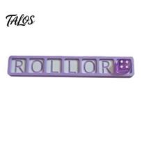 Portable Mahjong Tracker Charleston Tracker, Board Practice with Dice, American Passing Sequence Guide for Tile Exchange, Compact Training Tool violetinė