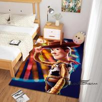 This Buzz Lightyear floor mat features a non-slip, absorbent cartoon Toy Story design and is suitable for bedrooms, hallways, 60x90cm