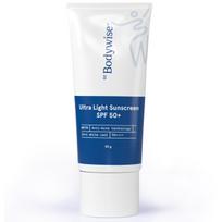 Be Bodywise Itin lengvas apsauginis kremas nuo saulės SPF 50 PA+++ riebiai, sausai, į aknę linkusiai odai | Plataus spektro apsauga ir apsauga nuo mėlynosios šviesos | Nepalieka baltumo white